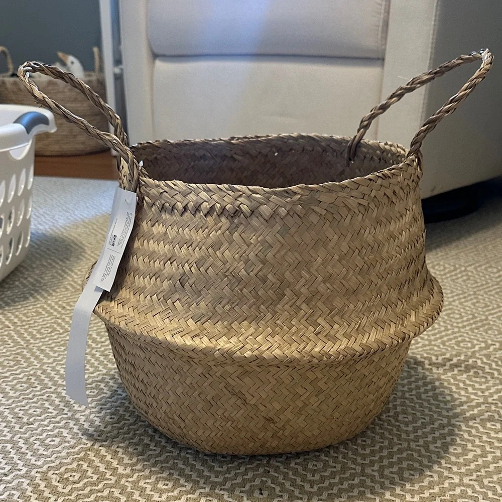 NWT IKEA Seagrass Basket Fladis